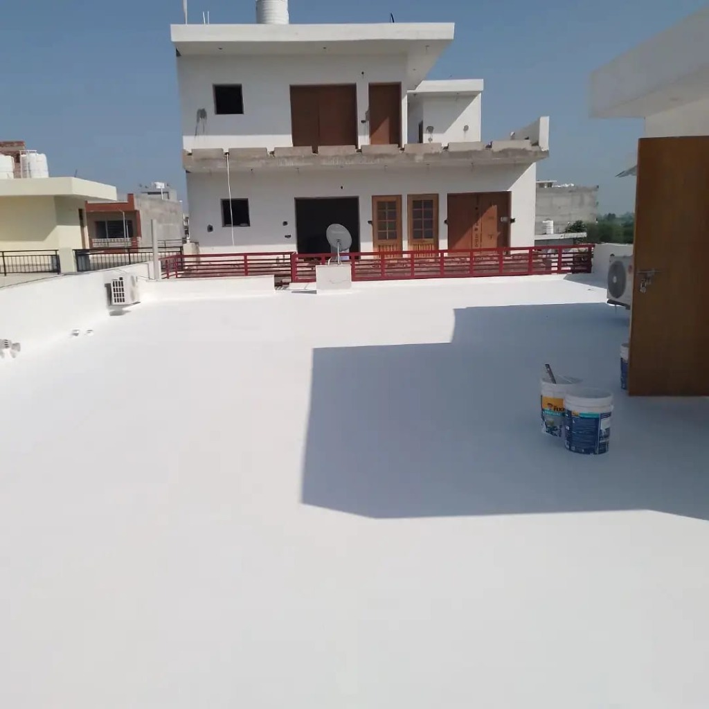 Premium villa brilliant white roof waterproofing